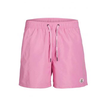 Pantaloni scurti de baie  croiala clasica - roz - poliester reciclat