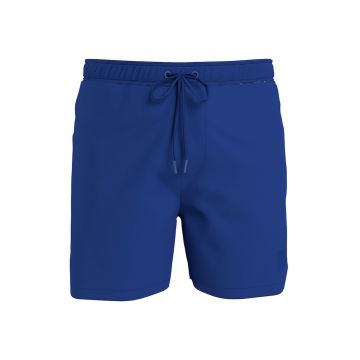 Pantaloni scurti de baie cu banda logo - Negru/Albastru royal