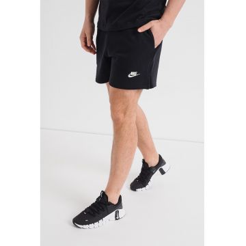 Pantaloni scurti de bumbac cu snur de ajustare Club - Negru