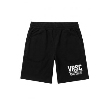 Pantaloni scurti de trening cu logo Nyxos Ultra - Negru