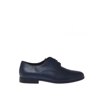 Pantofi derby de piele cu siret - Albastru