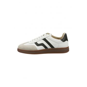 Pantofi sport de piele cu garnituri contrastante Cuzmo - Alb/Negru/Grej