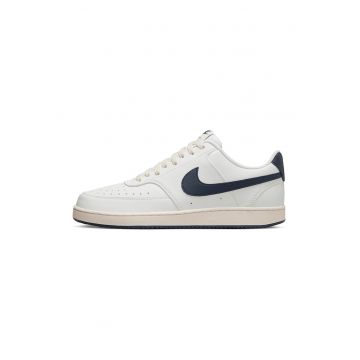 Pantofi sport de piele ecologica Court Vision - Alb/Bleumarin