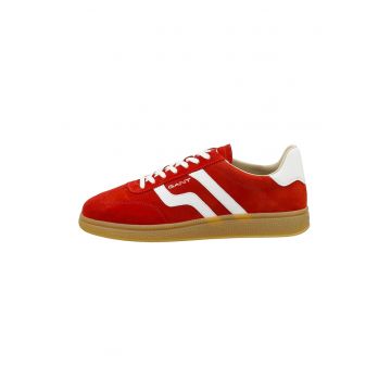Pantofi sport de piele intoarsa cu garnituri sintetice Cuzmo - Rosu