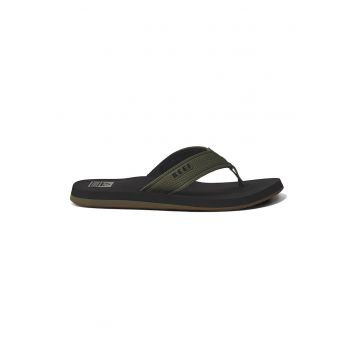 Papuci flip-flop cu aspect texturat Tha Layback - Verde stins