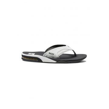 Papuci flip-flop cu talpa plata Fanning - Gri/Alb arctic