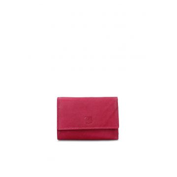Portofel din piele Erevan - Fucsia