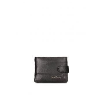 Portofel pliabil de piele Bastian Chic - Negru