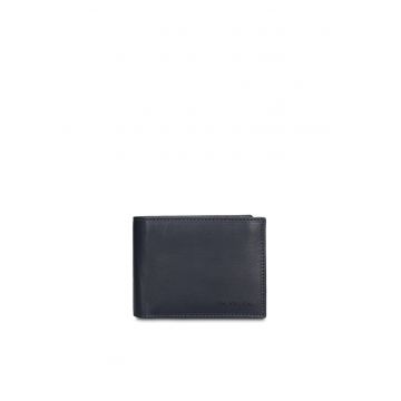 Portofel pliabil din piele Astero Plus - Bleumarin