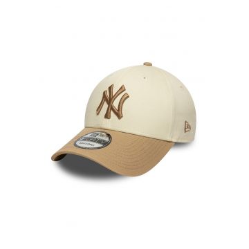 Sapca baseball cu aspect colorblocl 9 Forty NY Yankees - Bej/Bej deschis