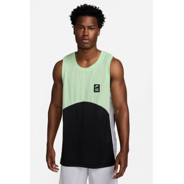 Top cu tehnologie Dri-Fit - pentru baschet Starting 5 - Negru/Verde pal