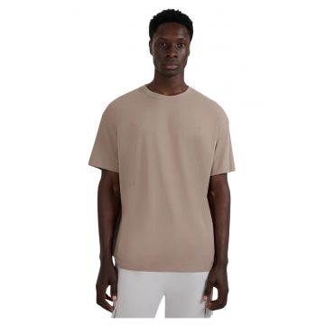 Tricou barbat  M2967 - bumbac - maro deschis -