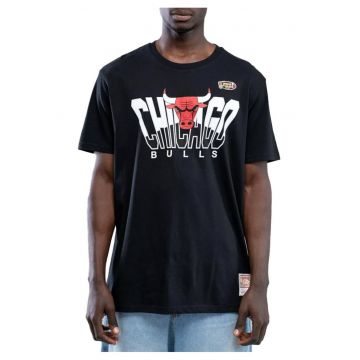 Tricou cu cu imprimeu text Nba Retrodome Chicago Bulls