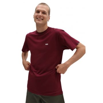 Tricou cu decolteu la baza gatului Left - Visiniu