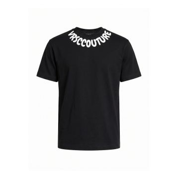 Tricou cu decolteu la baza gatului Solarian Nova - Negru