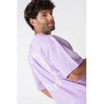 Tricou cu imprimeu logo - Lila