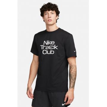 Tricou cu imprimeu logo pentru alergare Hyverse Dri-FIT - Negru