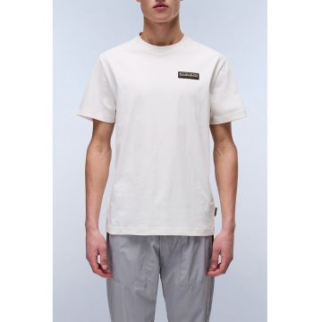 Tricou de bumbac cu buzunar aplicat pe piept Iaato - Alb