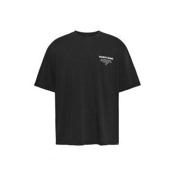 Tricou de bumbac cu imprimeu logo - Alb/Negru