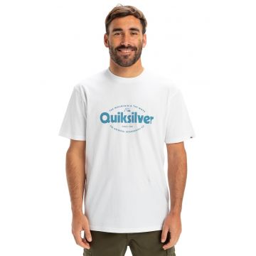 Tricou de bumbac EV Shape - Alb/Albastru