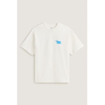 Tricou din bumbac Bar Hopper - Albastru cobalt/Bej deschis