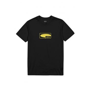 Tricou din bumbac organic cu decolteu la baza gatului si imprimeu