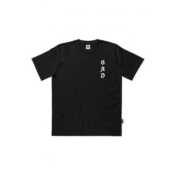 Tricou oversize cu imprimeu la spate Sad -