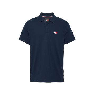 Tricou polo din bumbac cu logo pe piept - Albastru ultramarin