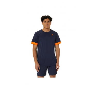 Tricou sport  model Court SS - croiala confortabila - decolteu rotund - albastru - poliester -