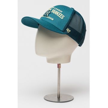 ’47 - Sapca trucker cu imprimeu text Neyan Contemporary - Verde smarald