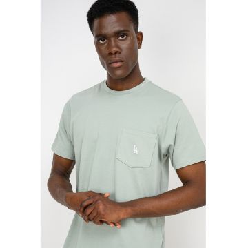 ’47 - Tricou cu buzunar aplicat Losdod Micro - Verde deschis
