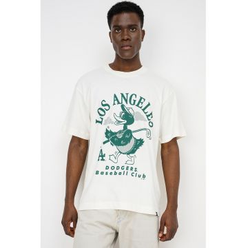 ’47 - Tricou regular fit cu imprimeu Losdod Strollin - Verde/Alb fildes