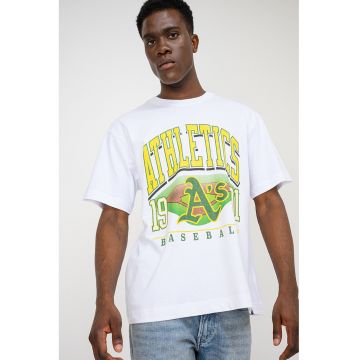 ’47 - Tricou regular fit cu imprimeu text Oakath Field - Alb/Galben