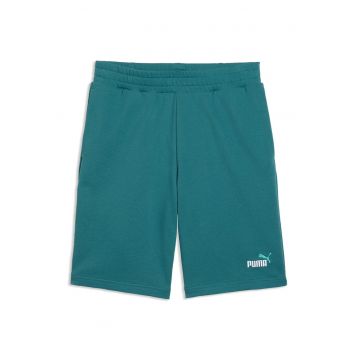 Bermude sport cu talie elastica Essentials 2 - Alb/Albastru petrol