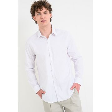 Camasa slimg cu model geometric