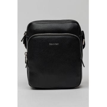 Geanta de piele ecologica Raised Pocket - Negru