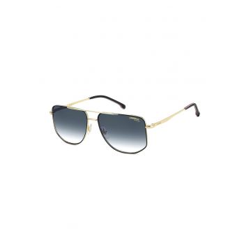 Ochelari de soare aviator cu rame metalice - Auriu/Negru/Rosu inchis