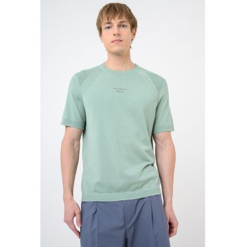 Pulover din amestec de matase cu maneci scurte Spirit70 - Verde fistic