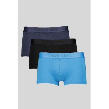 Set de boxeri din amestec de lyocell - 3 perechi - Negru/Albastru/Bleumarin