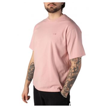 Tricou barbati -  Clancy - greutate mare - roz - bumbac