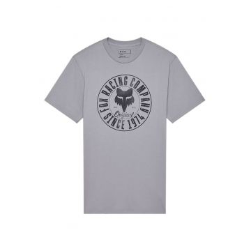 Tricou barbati -  emblema - gri otel - fabricat din material premium
