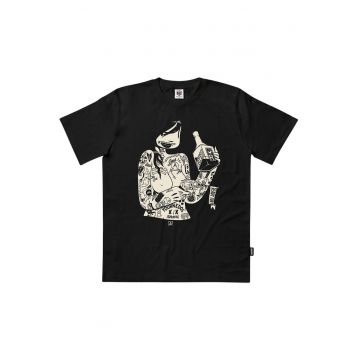 Tricou barbati -  standard - negru - bumbac