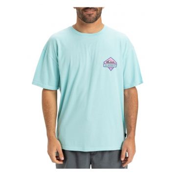 Tricou casual cu logo pe spate - Albastru deschis
