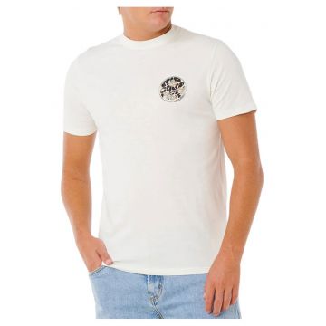 Tricou casual din bumbac cu imprimeu - Bej