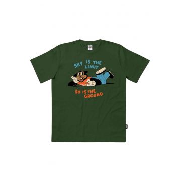 Tricou croiala regular cu imprimeu grafic si text