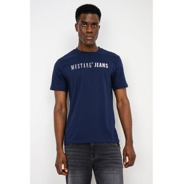 Tricou cu decolteu la baza gatului Austin - Albastru inchis