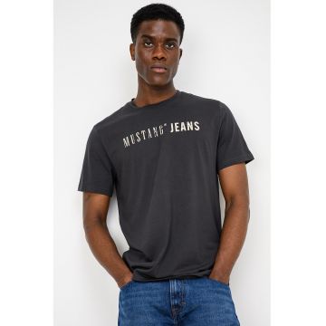 Tricou cu decolteu la baza gatului Austin - Negru