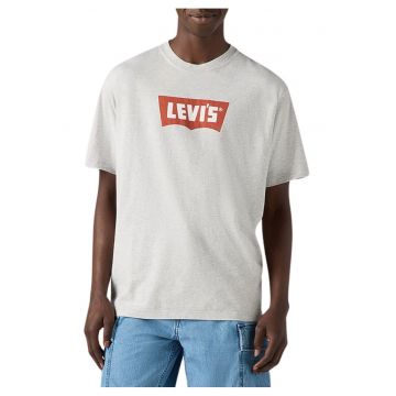 Tricou cu decolteu la baza gatului si imprimeu frontal