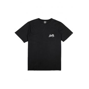 Tricou cu decolteu la baza gatului si imprimeu grafic -