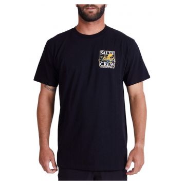 Tricou cu decolteu la baza gatului si imprimeu grafic pe partea din spate